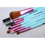 Mini oglinda portabila patrata cu LED pentru machiaj si suport pliabil + Set Pensule Machiaj, Makeup, 8 pensule, turcoazCADOU