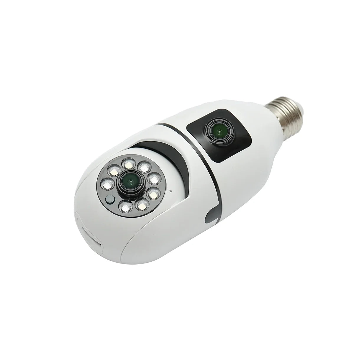 Camera supraveghere Tip Bec ULTRA HD Dual Camera, PTZ, Conexiune WiFi, Dulie E27 + Card de memorie 32GB - CADOU
