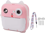 Aparat foto digital pentru copii cu imprimare instantanee CUTEPRINT, cu display de 2,4 inch 1080P Full HD+ 1 x rola de hârtieCADOU