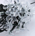 PACHET PROMOTIONAL - 2 + 1 GRATIS !!! Instalatie Solara de Gradina Flori de Cires 5m cu 50 LED-uri, Alb cald