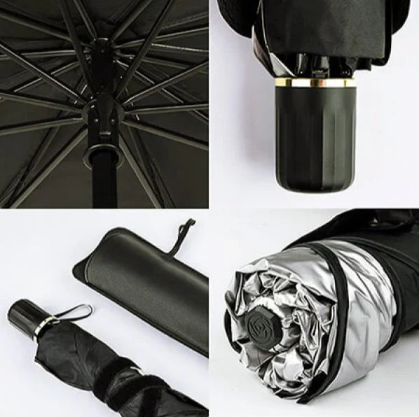 PACHET PROMOTIONAL !!! Camera auto tripla FullHD, 3 camere-fata/spate/interior, ecran 2'', G Senzor + Parasolar Auto tip Umbrela - CADOU !!!