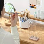 PACHET PROMOTIONAL !!! Ondulator Ceramic Profesional 6 in 1, cu 2 Trepte de intensitate, 180° C-210 ° C + Organizator rotativ 360°, pentru pensule de machiaj - CADOU !!!