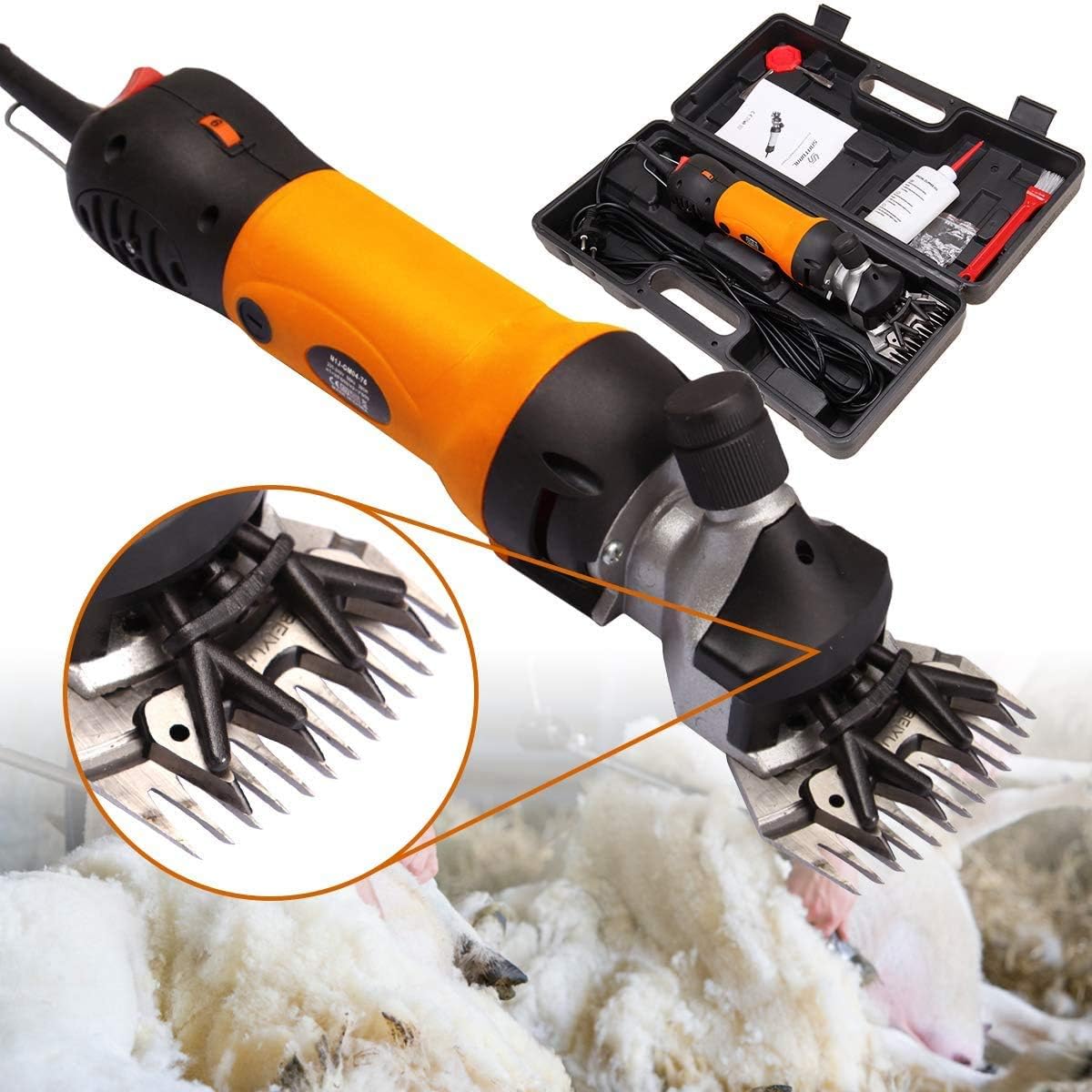PACHET PROMOTIONAL !!! Mașină de Tuns Oi 850W, Profesională, 6 Trepte de Viteză, + Set Cuțite și Prelungitor 20m - CADOU !!!