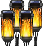 5+1 GRATISLampi Solare de Gradina cu Model , Tip Torta, 12 LED-uri, Efect Flacara, IP65