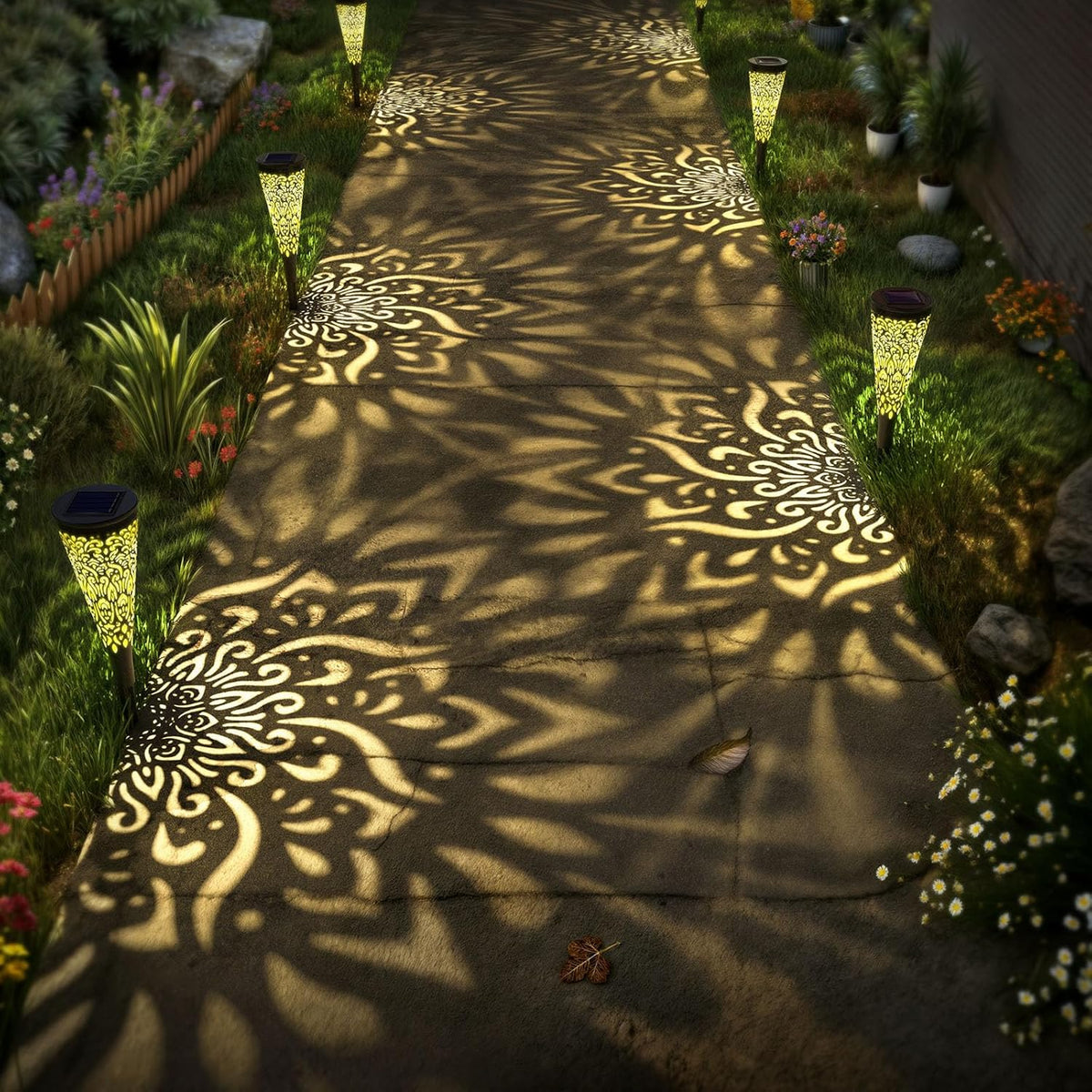 PACHET PROMOTIONAL !!! 3+1 GRATIS lampi solare de exterior, lumini decorative, alb cald, efect unic