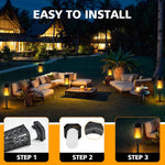 5+1 GRATISLampi Solare de Gradina cu Model , Tip Torta, 12 LED-uri, Efect Flacara, IP65