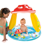 Piscina Gonflabila pentru Copii, Ciuperca 102 x 89 cm + Minge de plajagonflabila, 51 cm - CADOU