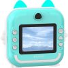 Aparat foto digital pentru copii cu imprimare instantanee CUTEPRINT, cu display de 2,4 inch 1080P Full HD+ 1 x rola de hârtieCADOU