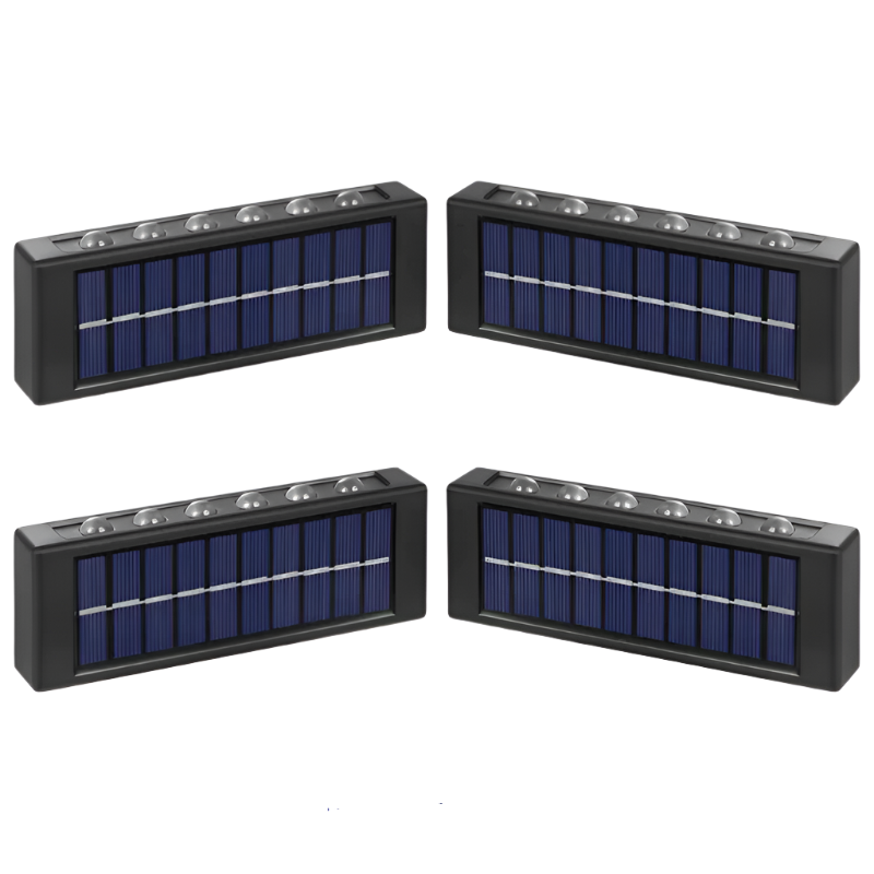 2+2 GRATIS Lampi solare de perete cu iluminare sus si jos - 12 LED-uri