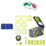 Răzătoare de legume cu 22 de accesorii + organizator de bucătărie + 2 prosoape de bumbac gratuite