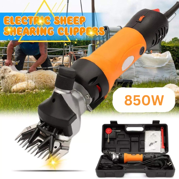 PACHET PROMOTIONAL !!! Mașină de Tuns Oi 850W, Profesională, 6 Trepte de Viteză, + Set Cuțite și Prelungitor 20m - CADOU !!!
