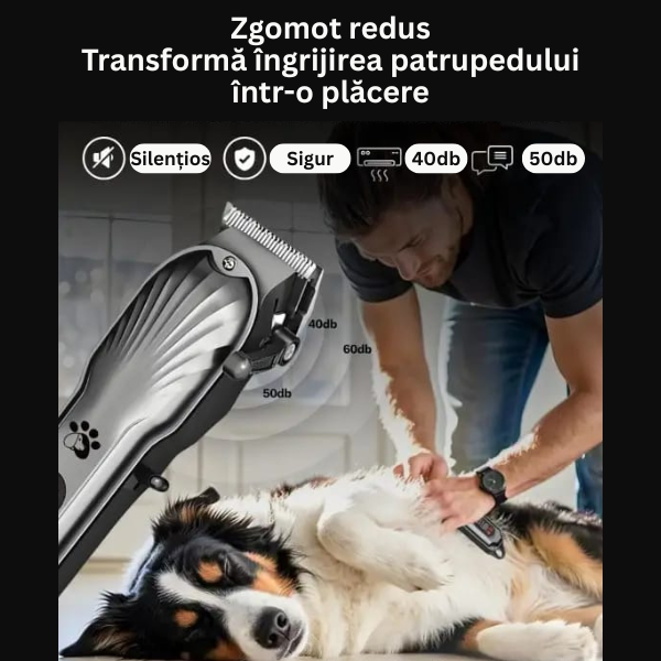 Dispozitiv de îngrijire pentru animale de companie 8 în 1 (220V, 12W) + Perie cu abur cu mâner la 360° – Cadou gratuit