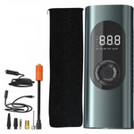 Compresor inteligent auto (150PSI, LED, 4 adaptoare) + stilou auto și afișaj pentru telefon – Cadou gratuit