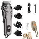 Dispozitiv de îngrijire pentru animale de companie 8 în 1 (220V, 12W) + Perie cu abur cu mâner la 360° – Cadou gratuit