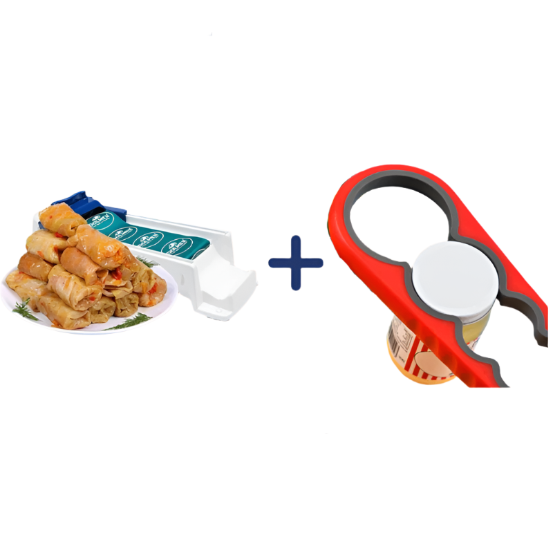 Aparat pentru rulat sarmale si rulouri de carne + Desfacator capace de borcan CADOU