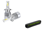SET 2 BECURI AUTO LED C6 H4, H7 6000K + Suport afisaj numar de telefon fixare parbriz CADOU