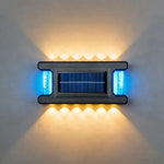 PACHET PROMOTIONAL 2+2 CADOU!! Lămpi Solare LED pentru Exterior cu Lumină Caldă și Iluminare RGB Laterală, Senzor Crepuscular, IP65