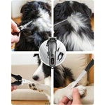 Dispozitiv de îngrijire pentru animale de companie 8 în 1 (220V, 12W) + Perie cu abur cu mâner la 360° – Cadou gratuit