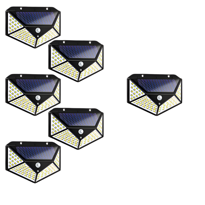 5+1 GRATIS !!! Lampa solara 100 led-uri cu senzor de miscare