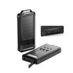 Baterie externa solara 20.000 mAh, 3 cabluri de incarcare si lanterna led + Set Casti Bluetooth - CADOU