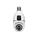 Camera supraveghere Tip Bec ULTRA HD Dual Camera, PTZ, Conexiune WiFi, Dulie E27 + Card de memorie 32GB - CADOU