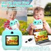 Aparat foto digital pentru copii cu imprimare instantanee CUTEPRINT, cu display de 2,4 inch 1080P Full HD+ 1 x rola de hârtieCADOU