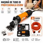 PACHET PROMOTIONAL !!! Mașină de Tuns Oi 850W, Profesională, 6 Trepte de Viteză, + Set Cuțite și Prelungitor 20m - CADOU !!!