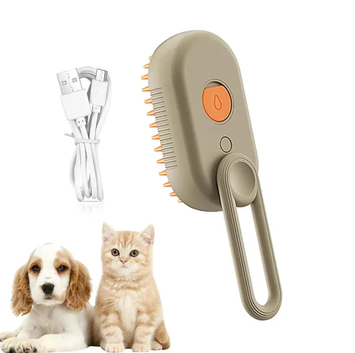 Dispozitiv de îngrijire pentru animale de companie 8 în 1 (220V, 12W) + Perie cu abur cu mâner la 360° – Cadou gratuit