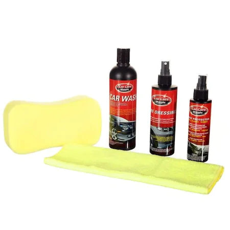 Kit pentru intretinere auto Car Care Magic, 5 piese + SPRAY pentru tapiterie CADOU