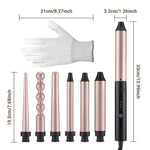 PACHET PROMOTIONAL !!! Ondulator Ceramic Profesional 6 in 1, cu 2 Trepte de intensitate, 180° C-210 ° C + Organizator rotativ 360°, pentru pensule de machiaj - CADOU !!!