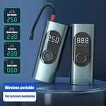 Compresor inteligent auto (150PSI, LED, 4 adaptoare) + stilou auto și afișaj pentru telefon – Cadou gratuit