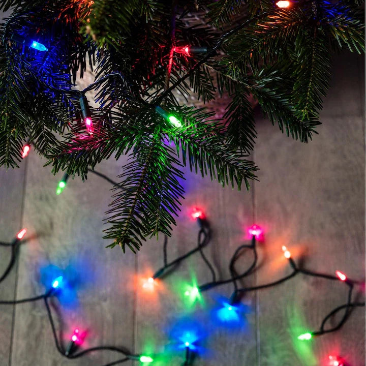 PACHET PROMOTIONAL !!! Brad Artificial verde, 150 CM + Instalatie liniara 100 LED-uri, 8 jocuri de lumini CADOU !!!