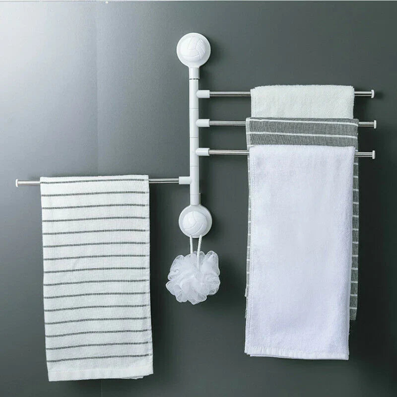 Set 2 prosoape de bumbac + suport de depozitare cu 2 niveluri + suport pentru prosoape cu ventuză + covoraș de baie gratuit