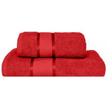 Set 2 prosoape de bumbac + suport de depozitare cu 2 niveluri + suport pentru prosoape cu ventuză + covoraș de baie gratuit