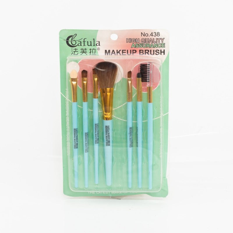Mini oglinda portabila patrata cu LED pentru machiaj si suport pliabil + Set Pensule Machiaj, Makeup, 8 pensule, turcoazCADOU