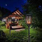 3+1 GRATIS Lampa solara gradina tip flacara torta cu diode led