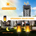 3+1 GRATIS Lampi Solare de Gradina cu Model , Tip Torta, 12 LED-uri, Efect Flacara, IP65