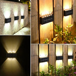 2+2 GRATIS Lampi solare de perete cu iluminare sus si jos - 12 LED-uri