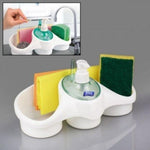 Triplu dispenser de bucatarie + Organizator bucatarie: burete, detergent si accesorii CADOU
