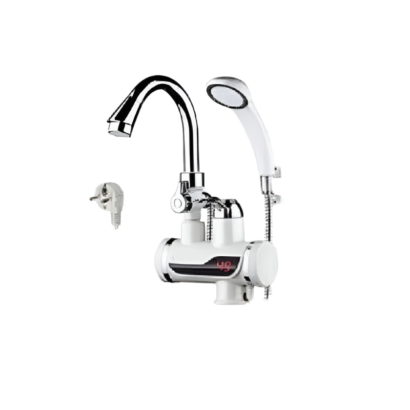Robinet Electric cu incalzire instantanee + dus , cu prindere pe chiuveta, cu afisaj LED